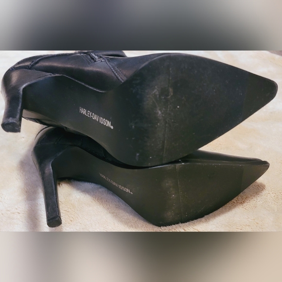 Women's Harley-Davidson "Mikayla"leather boots Strappy Stiletto Sz 7US 6UK 35EUR - Picture 5 of 15